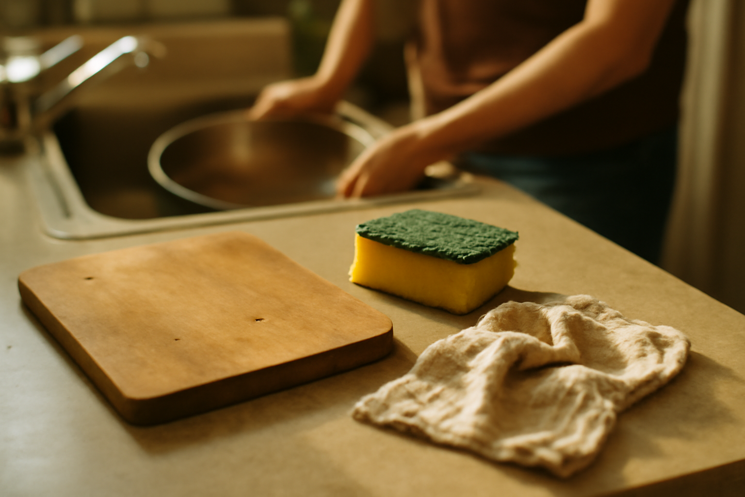 Photograph illustrating Chopping boards, sponges, and the things that actually spread bacteria