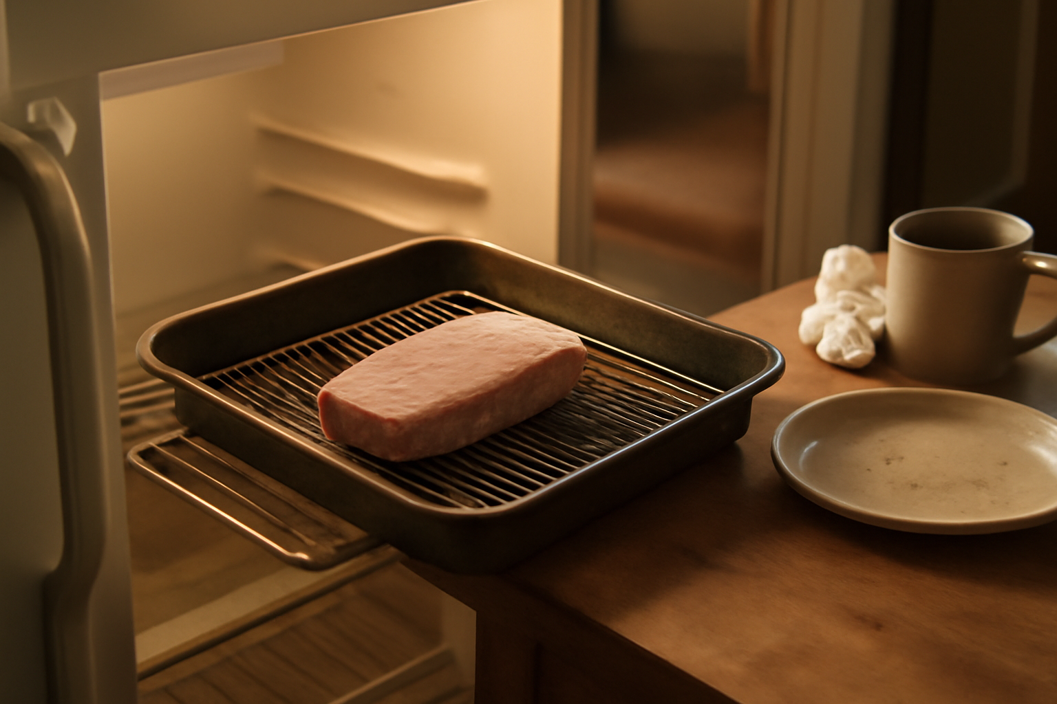 Photograph illustrating Defrosting, done properly