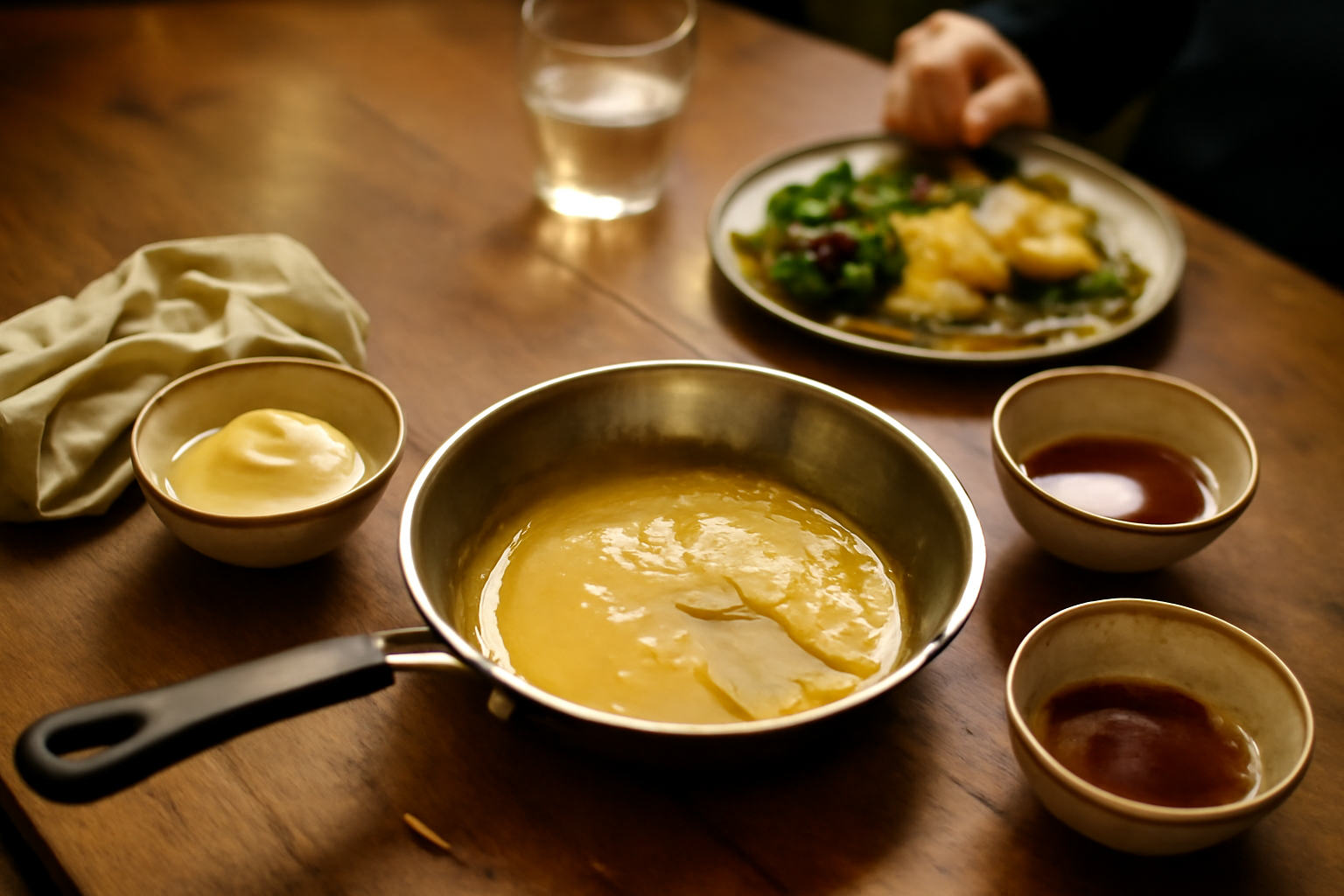 Photograph illustrating Emulsions, and why your sauce split