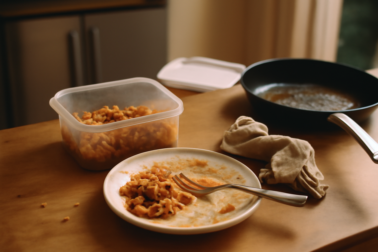 Photograph illustrating Food safety at home: leftovers, reheating, and the 2-hour rule