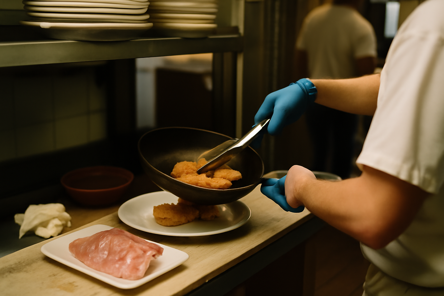 Photograph illustrating How cross-contamination actually happens in a restaurant kitchen
