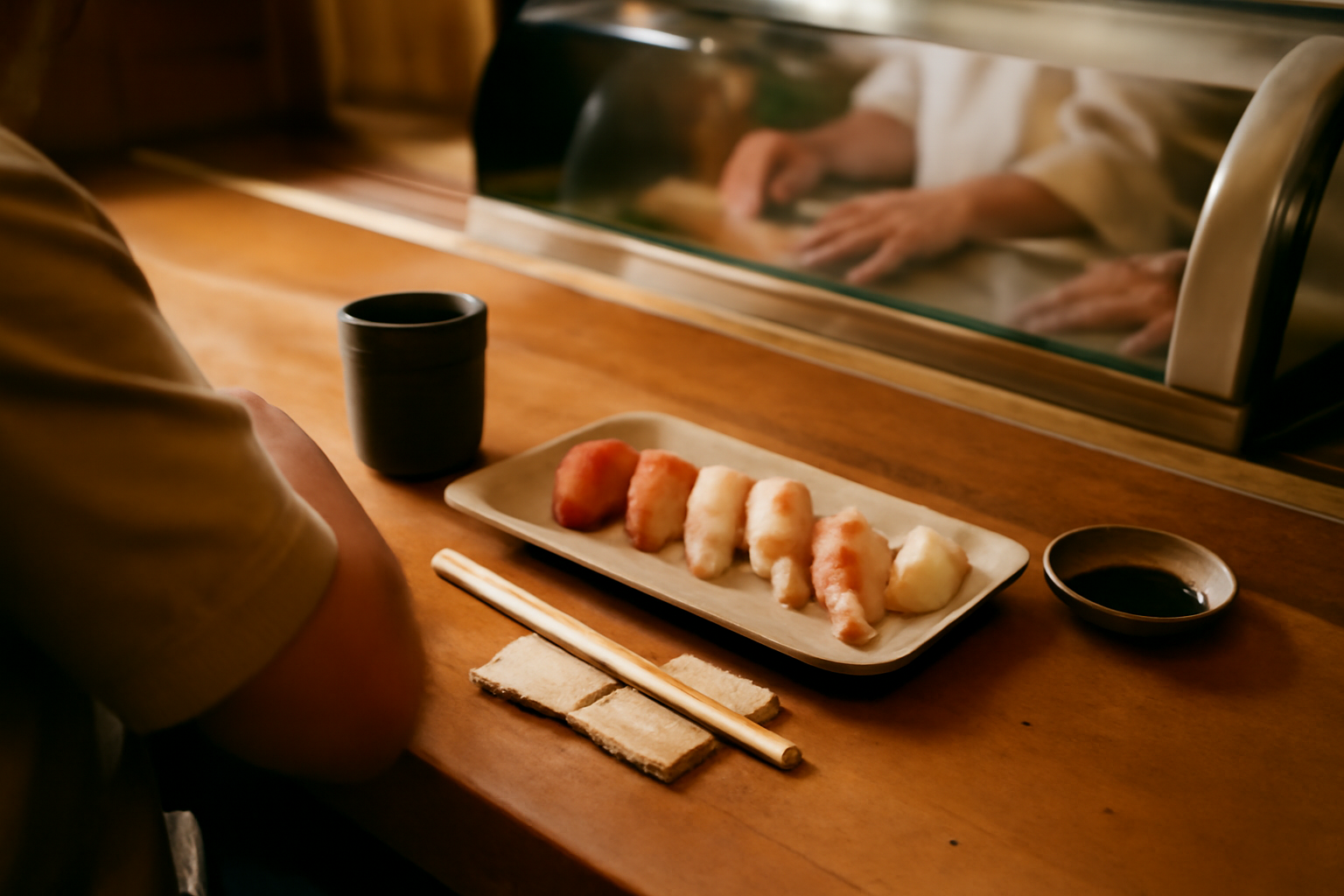 Photograph illustrating How to order at a sushi counter