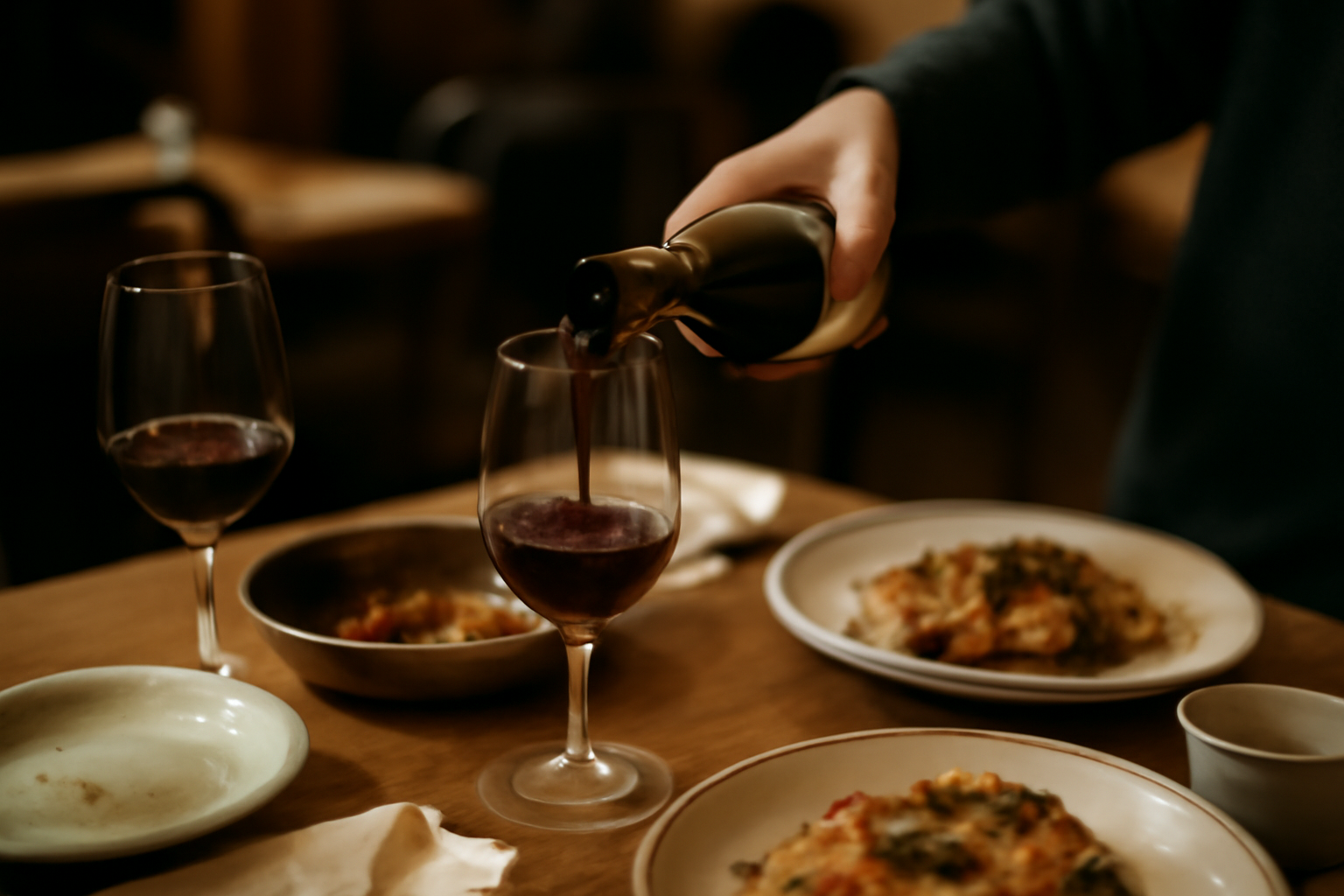 Photograph illustrating Ordering wine without the theatre