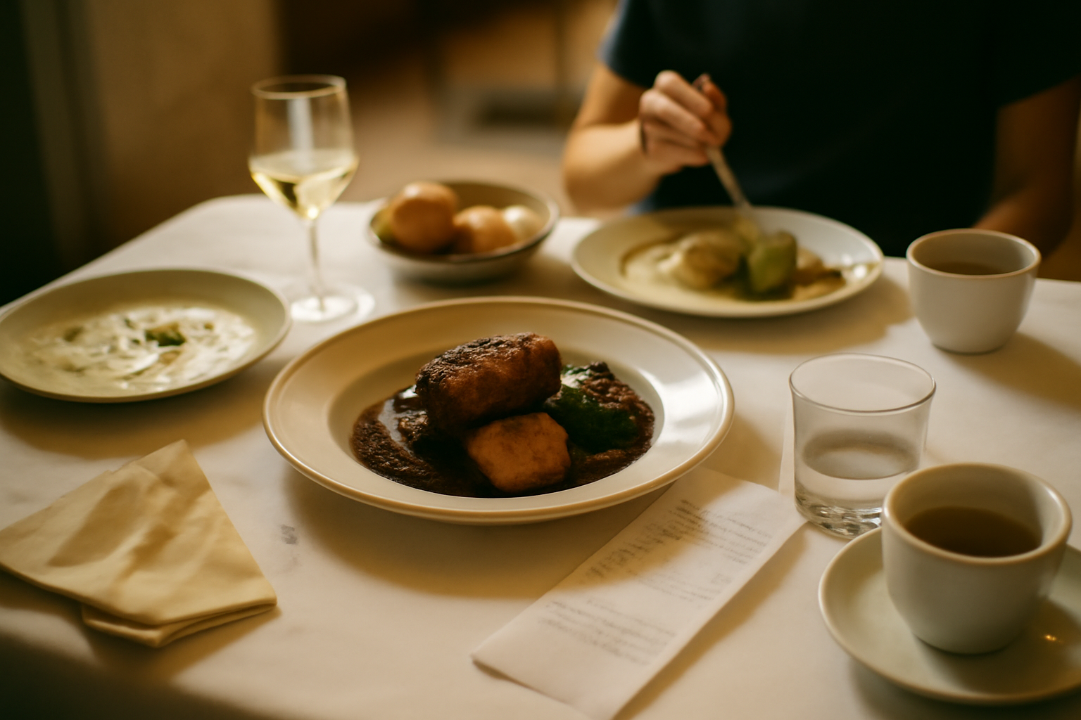 Photograph illustrating Set lunch menus: the best value in fine dining