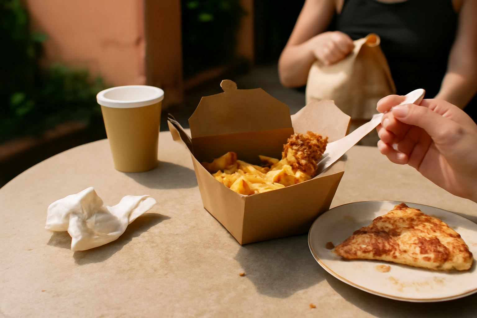 Photograph illustrating Takeaway food safety on a hot day