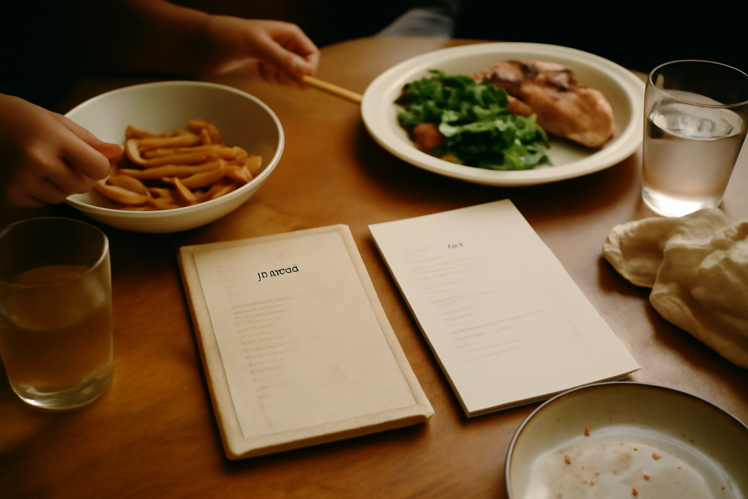 Photograph illustrating The kids' menu, and the better options next to it