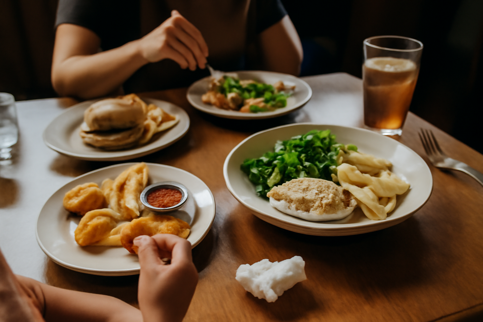 Photograph illustrating The kids' menu, and the better options next to it