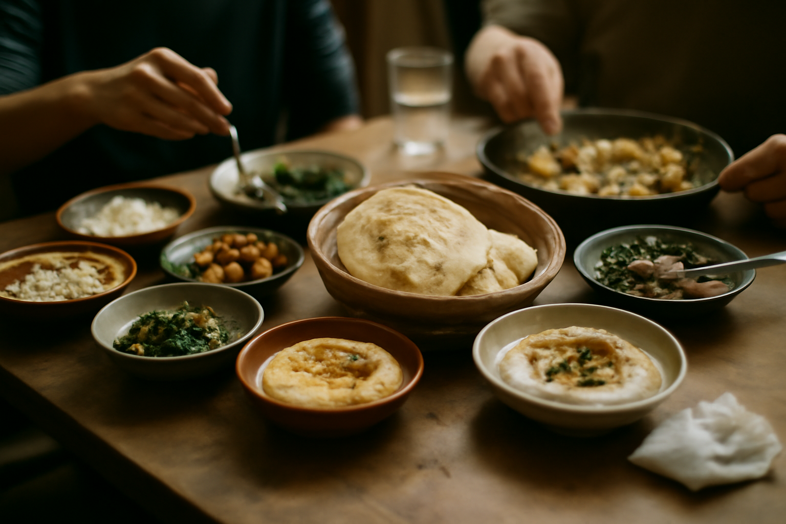 Photograph illustrating The Levantine table: mezze, bread and how a meal is paced