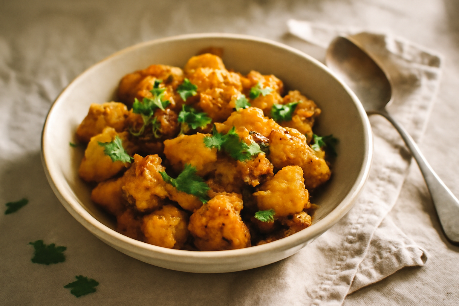 Aloo Gobi, served