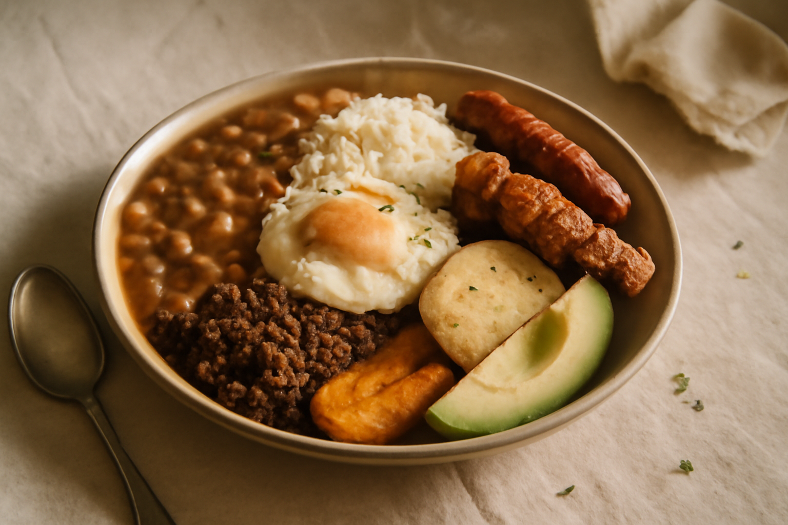 Bandeja Paisa, served