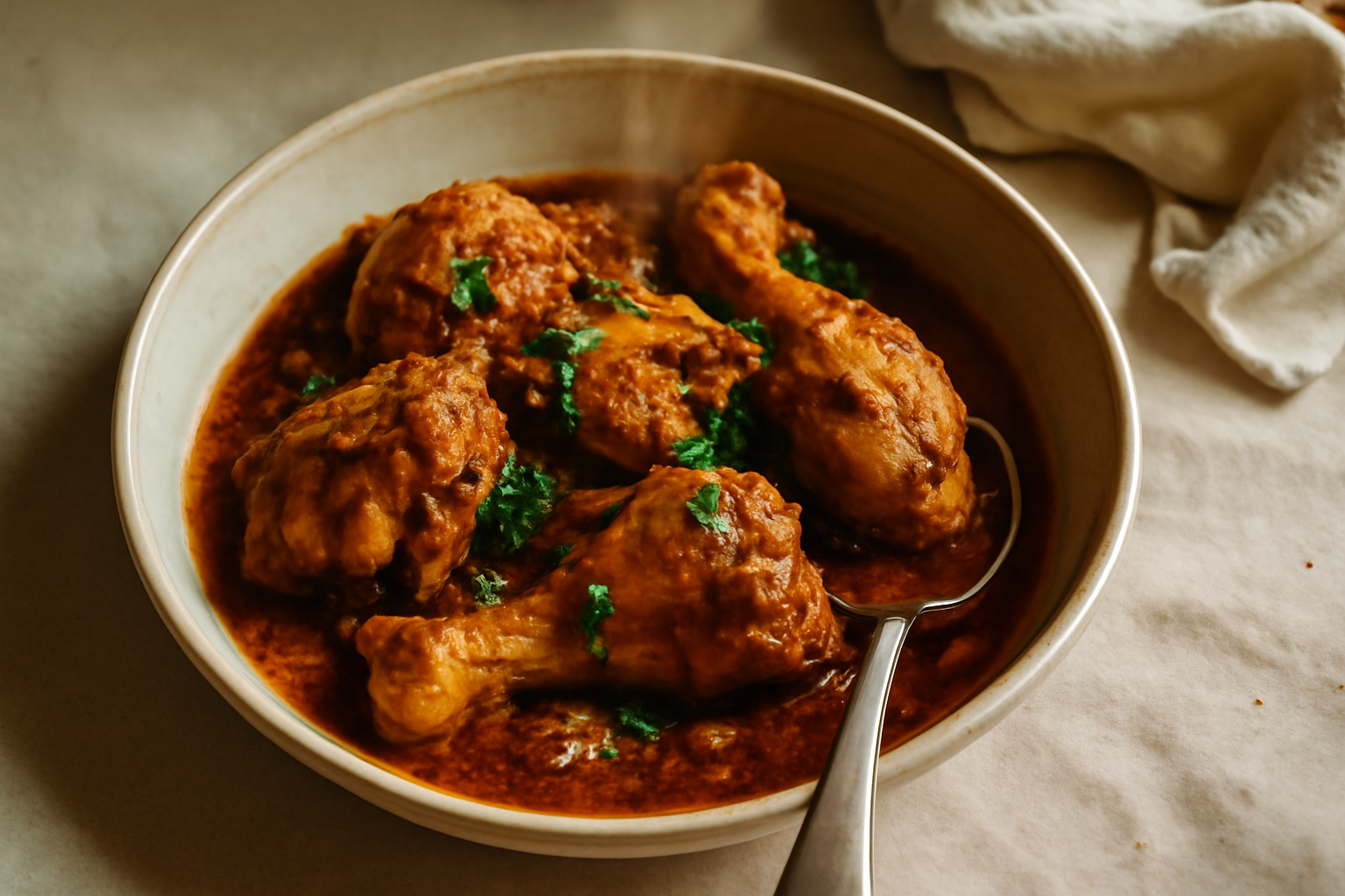 Bengali Chicken Kasha, served