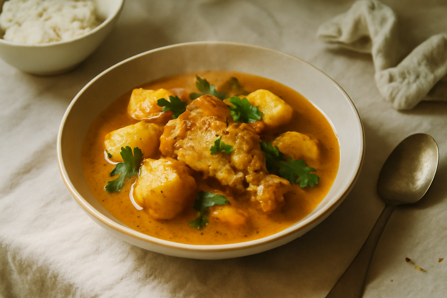 Cà Ri Gà, served