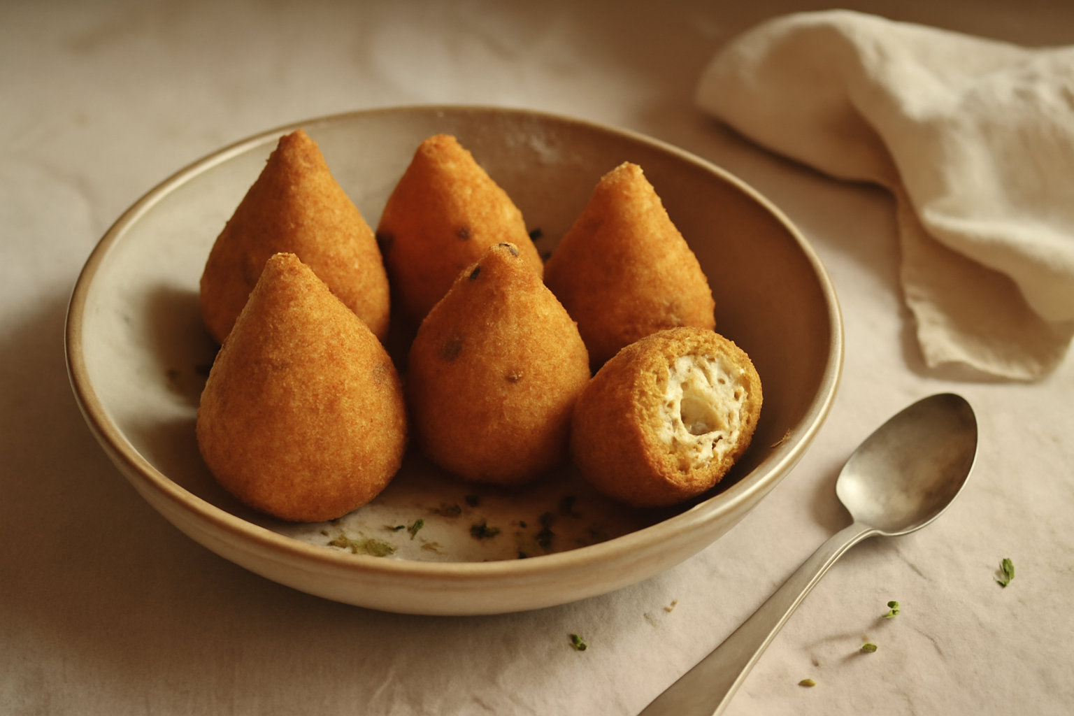 Coxinha, served