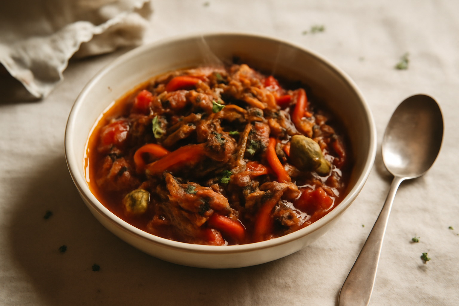 Cuban Ropa Vieja, served