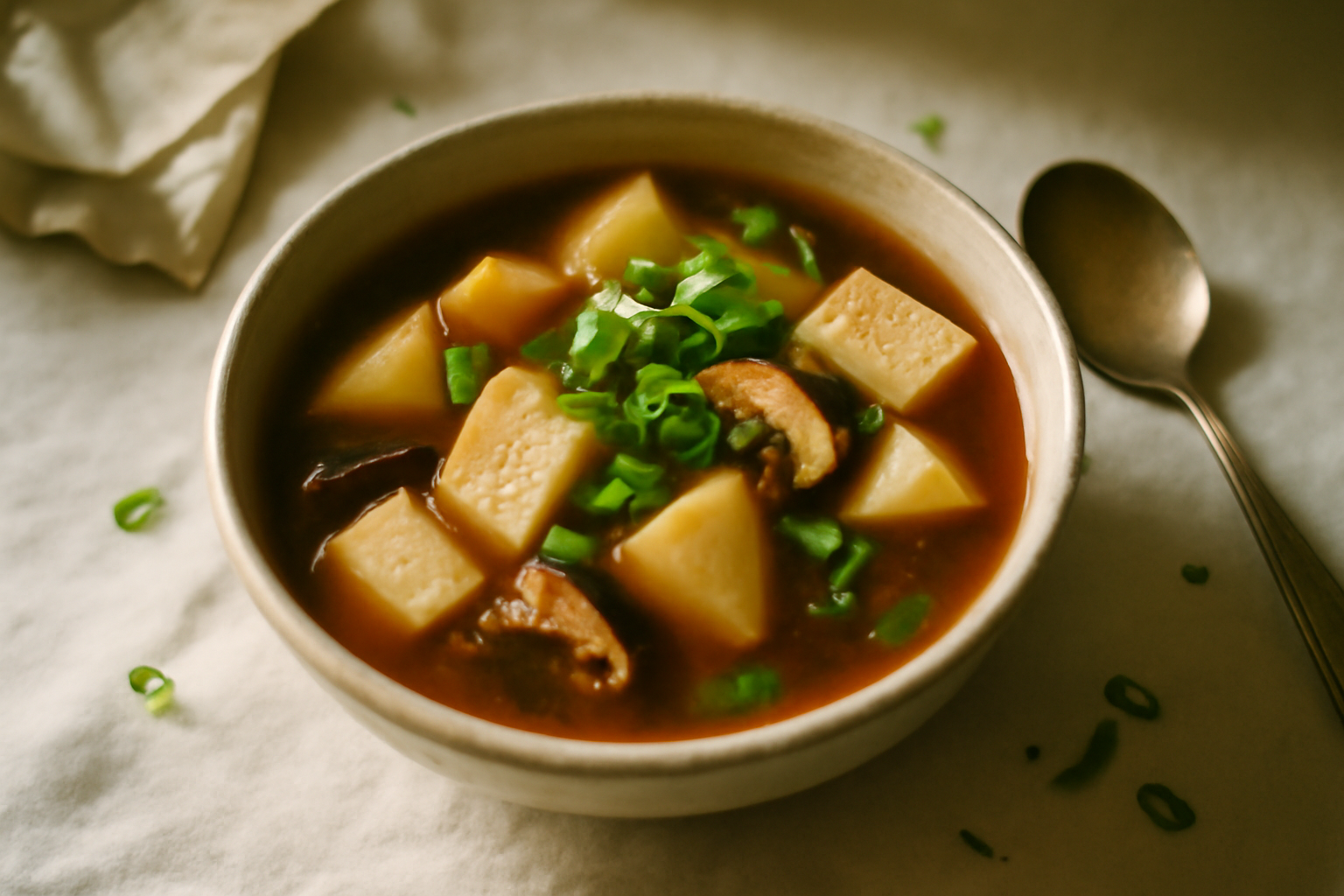 Doenjang-jjigae, served