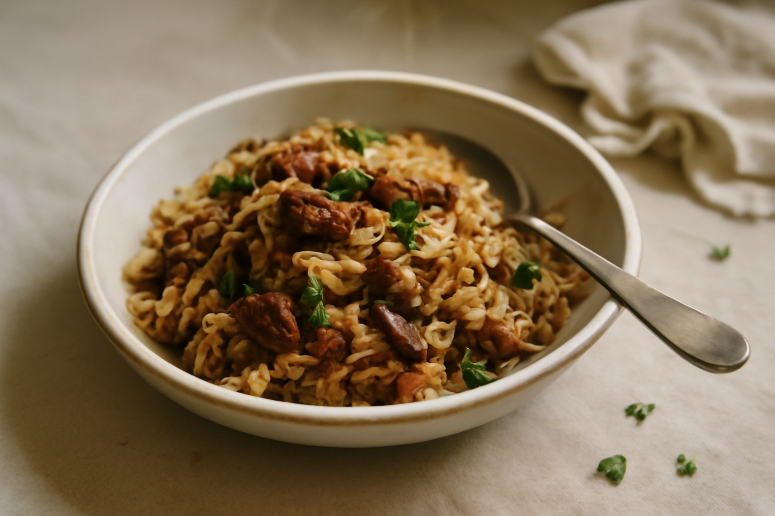 Kenyan Beef Pilau — One‑Pot Spiced Rice, served