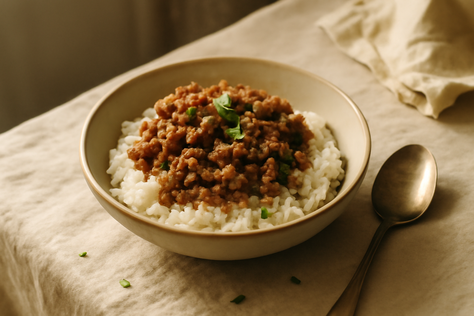 Lu Rou Fan — Taiwanese Braised Pork Rice, served