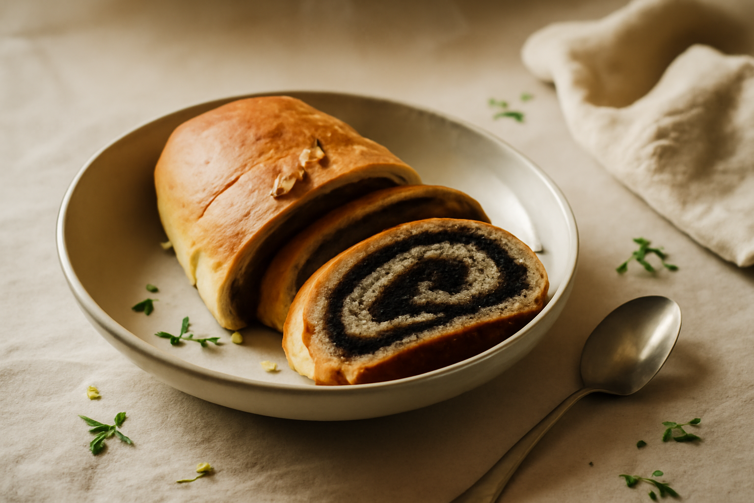 Makowiec, served