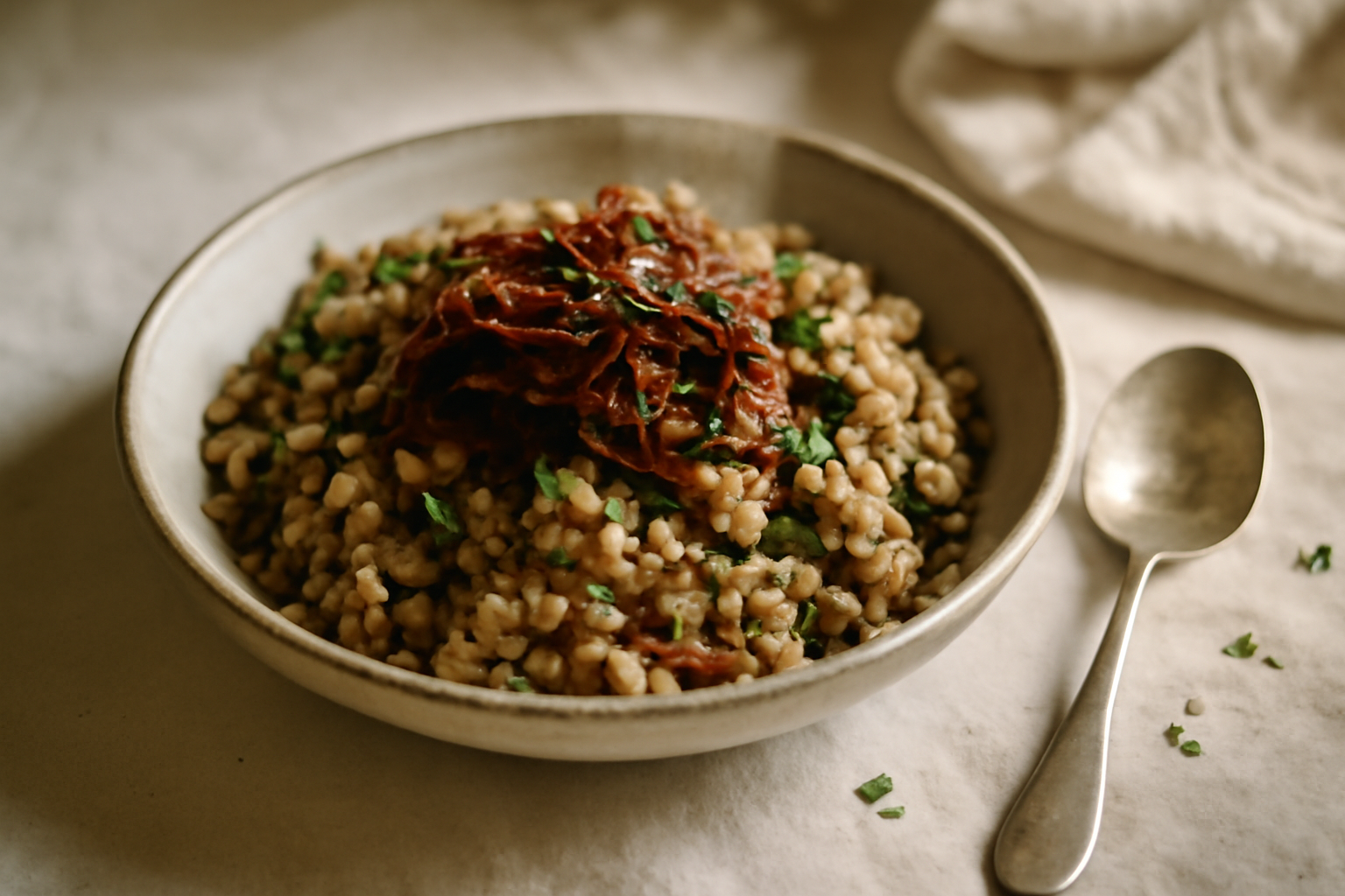 Mujaddara, served