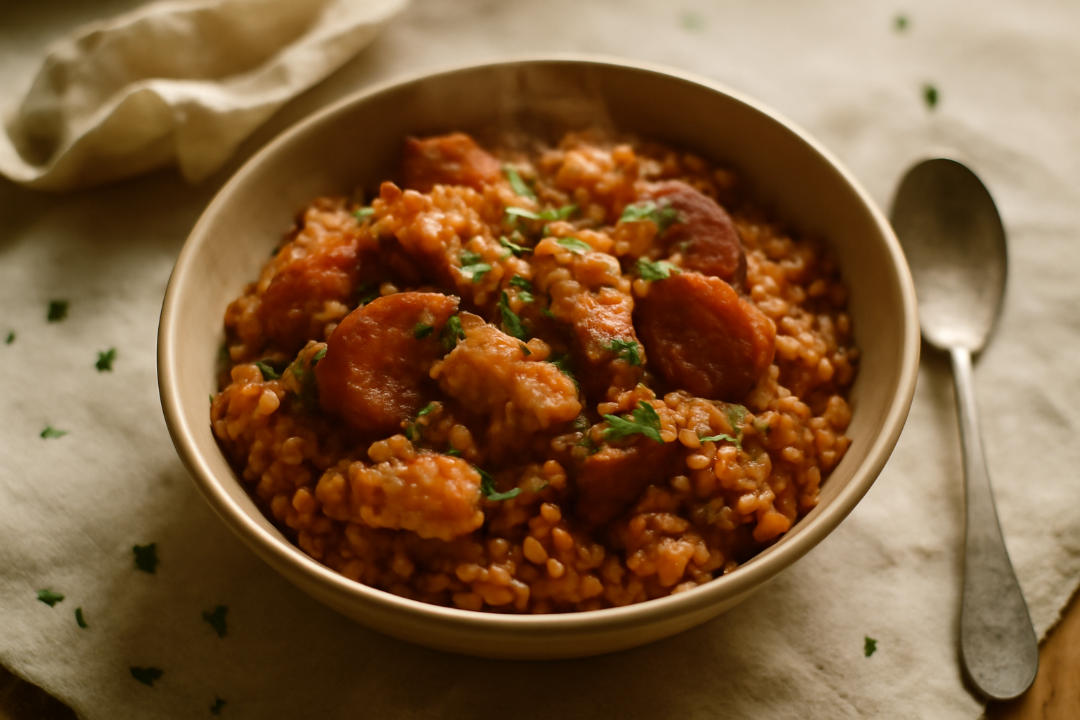 One‑Pot Cajun Jambalaya, served