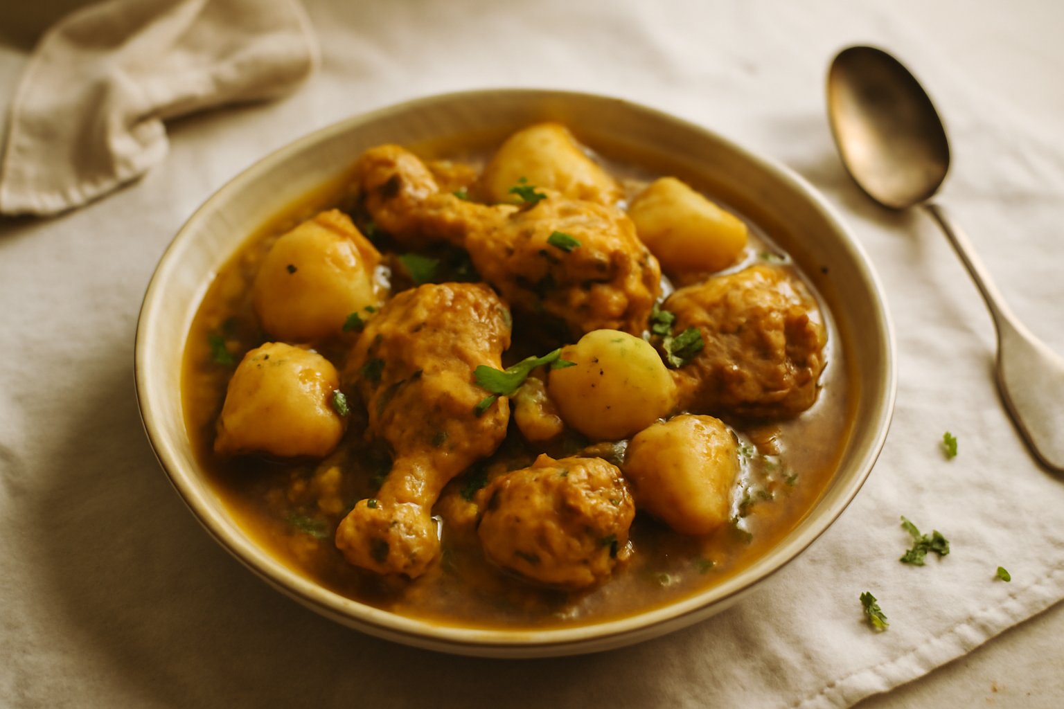 One‑Pot Jamaican Curry Chicken, served