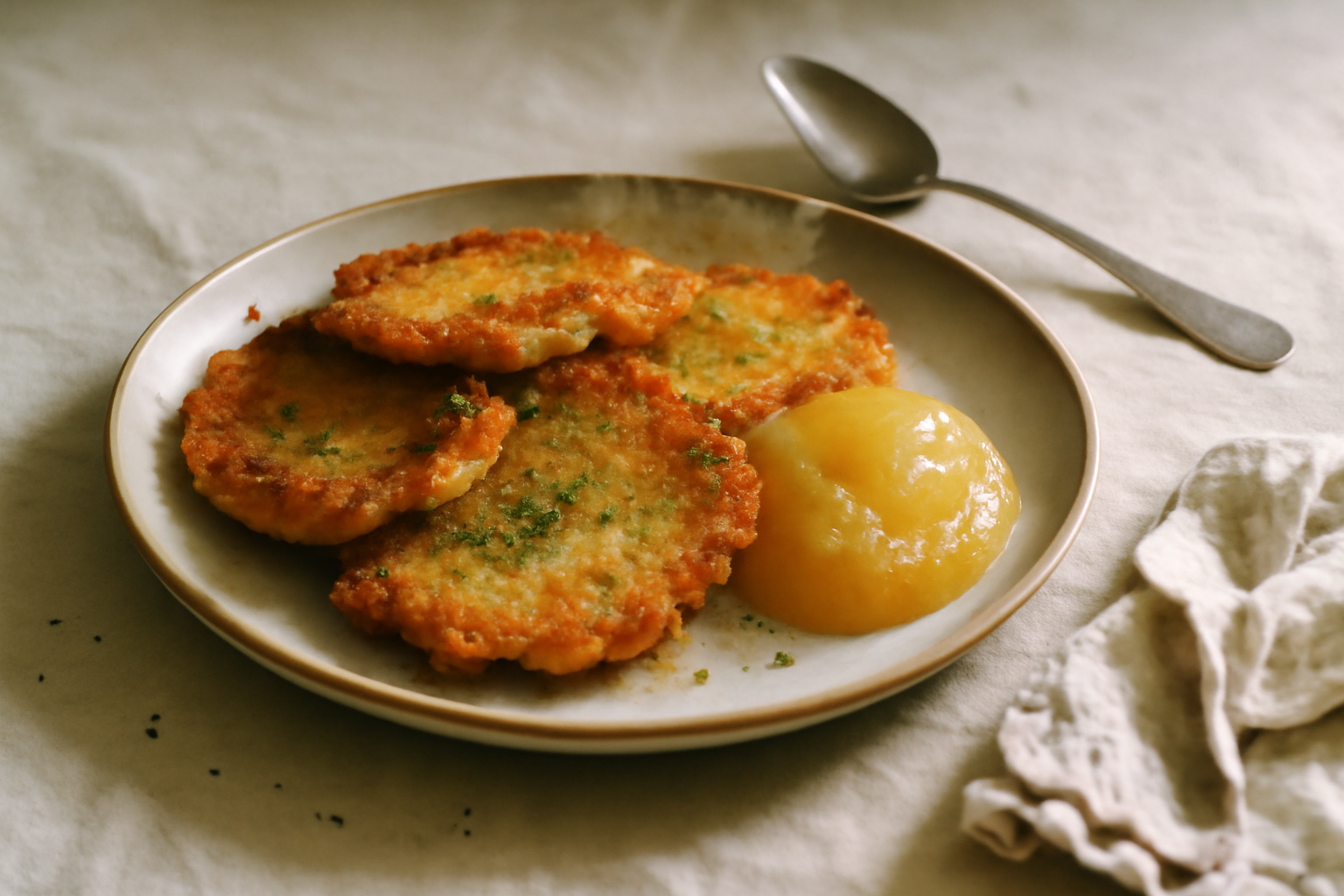 Placki ziemniaczane, served