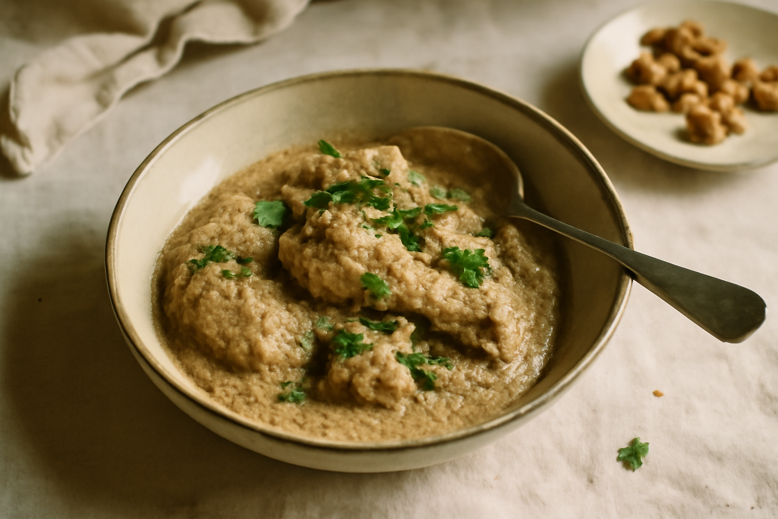 Satsivi — Chicken in Georgian Walnut Sauce, served