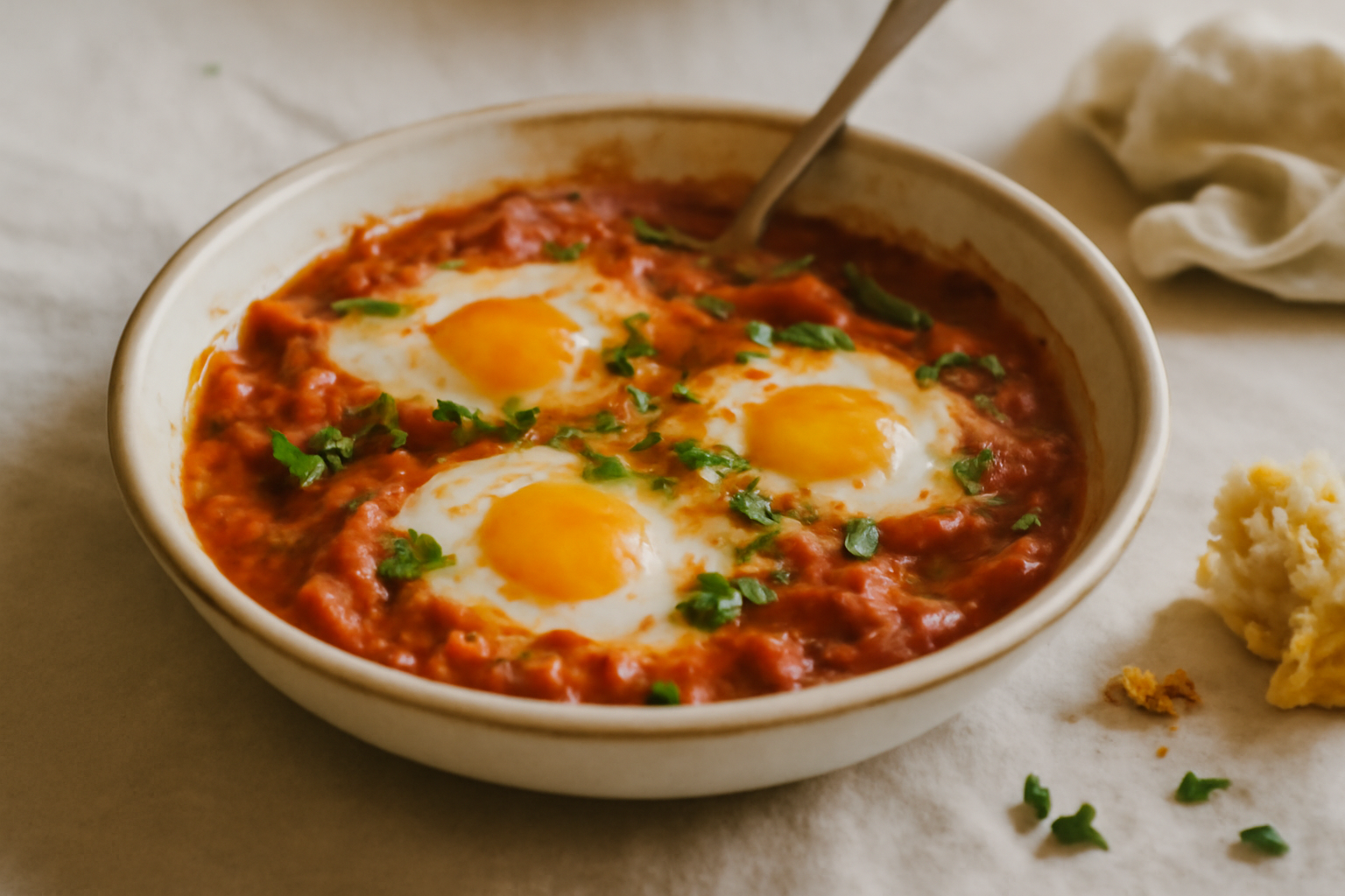 Shakshuka, served