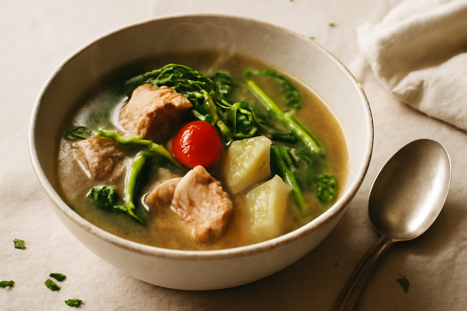 Sinigang na Baboy, served