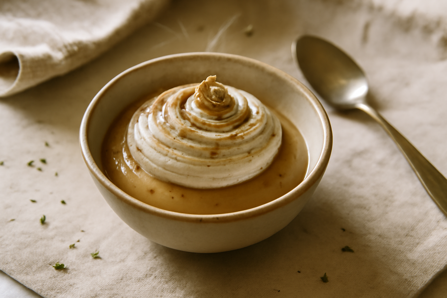 Suspiro a la Limeña, served