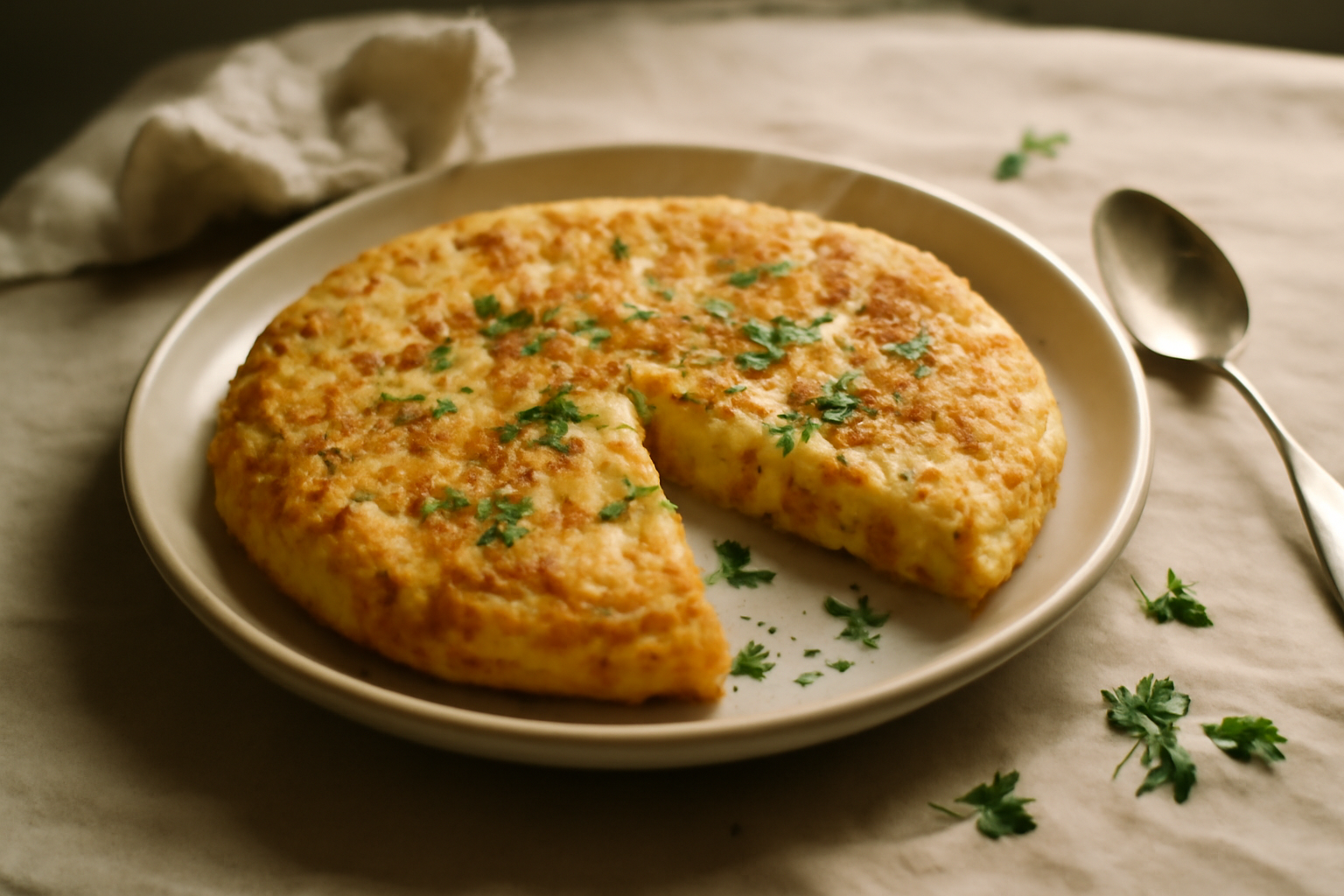 Tortilla Española, served