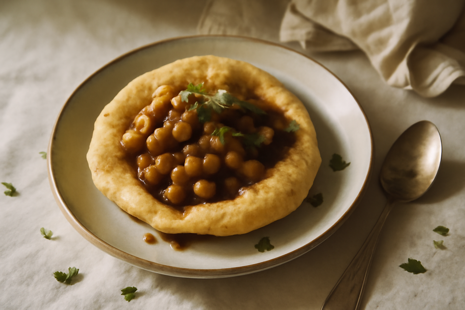 Trinidadian Doubles — Vegan, served