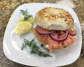 Bagel with Sliced Smoked Nova