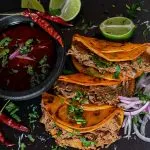 BIRRIA TACOS W/ CHEESE