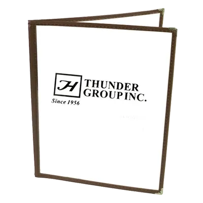 Thunder Group PLMENU-2BR 2-Page MENU COVER, Brown
