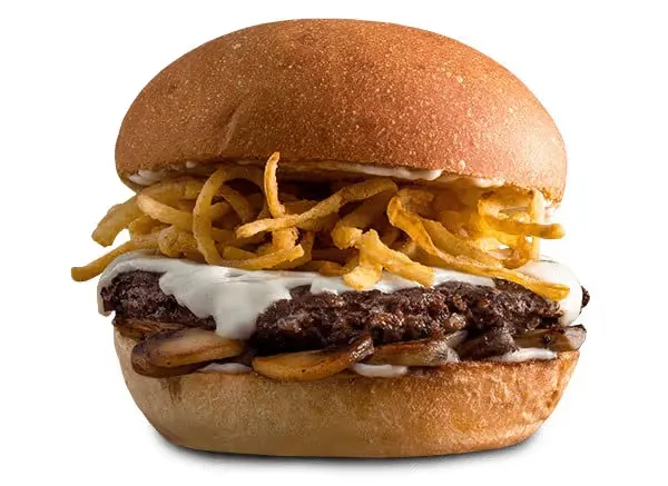 mushroom swiss burger
