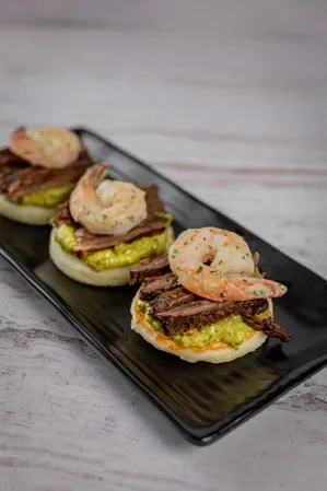 Surf and Turf Mini Corn Cake